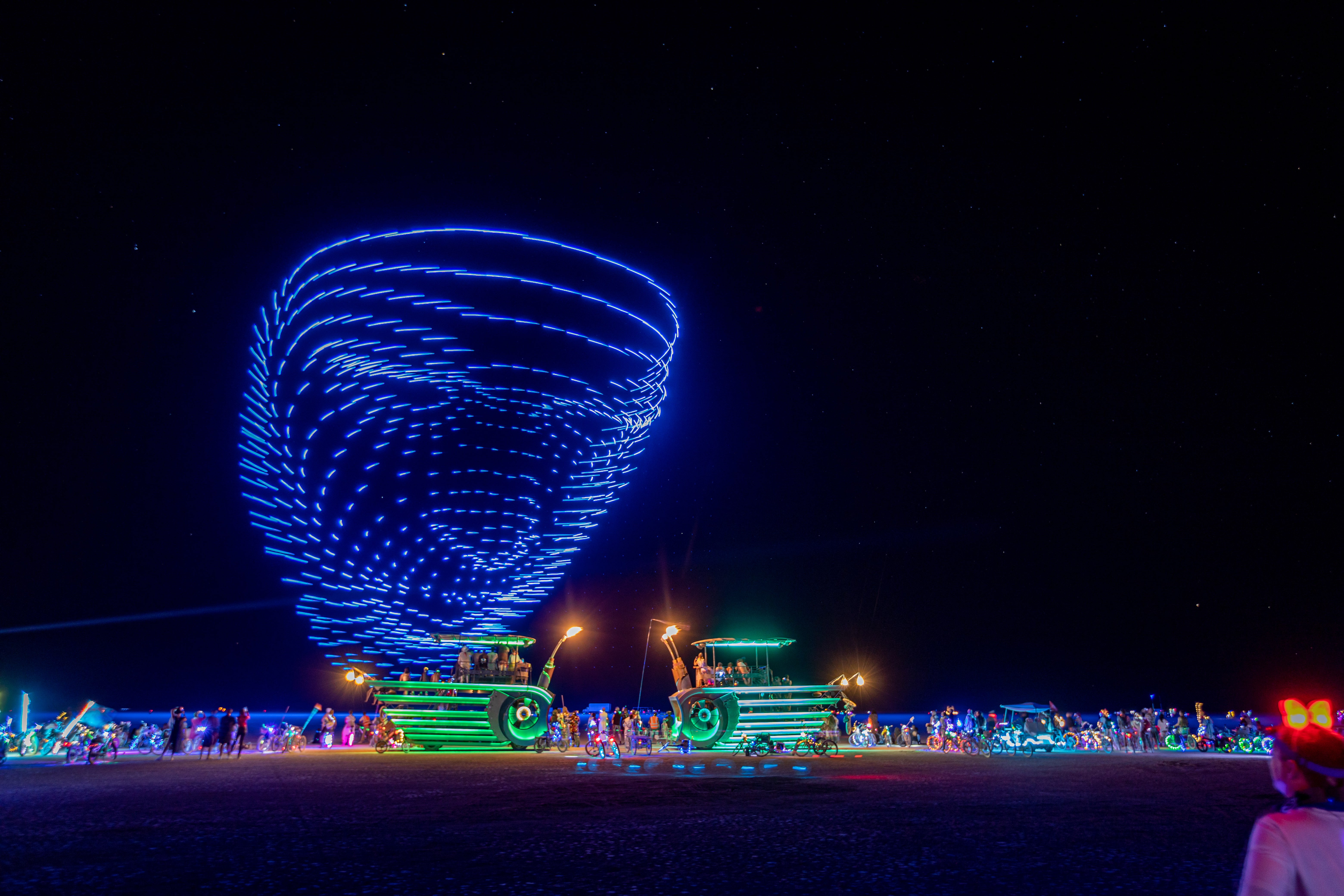 49 drones light up the sky in art installation