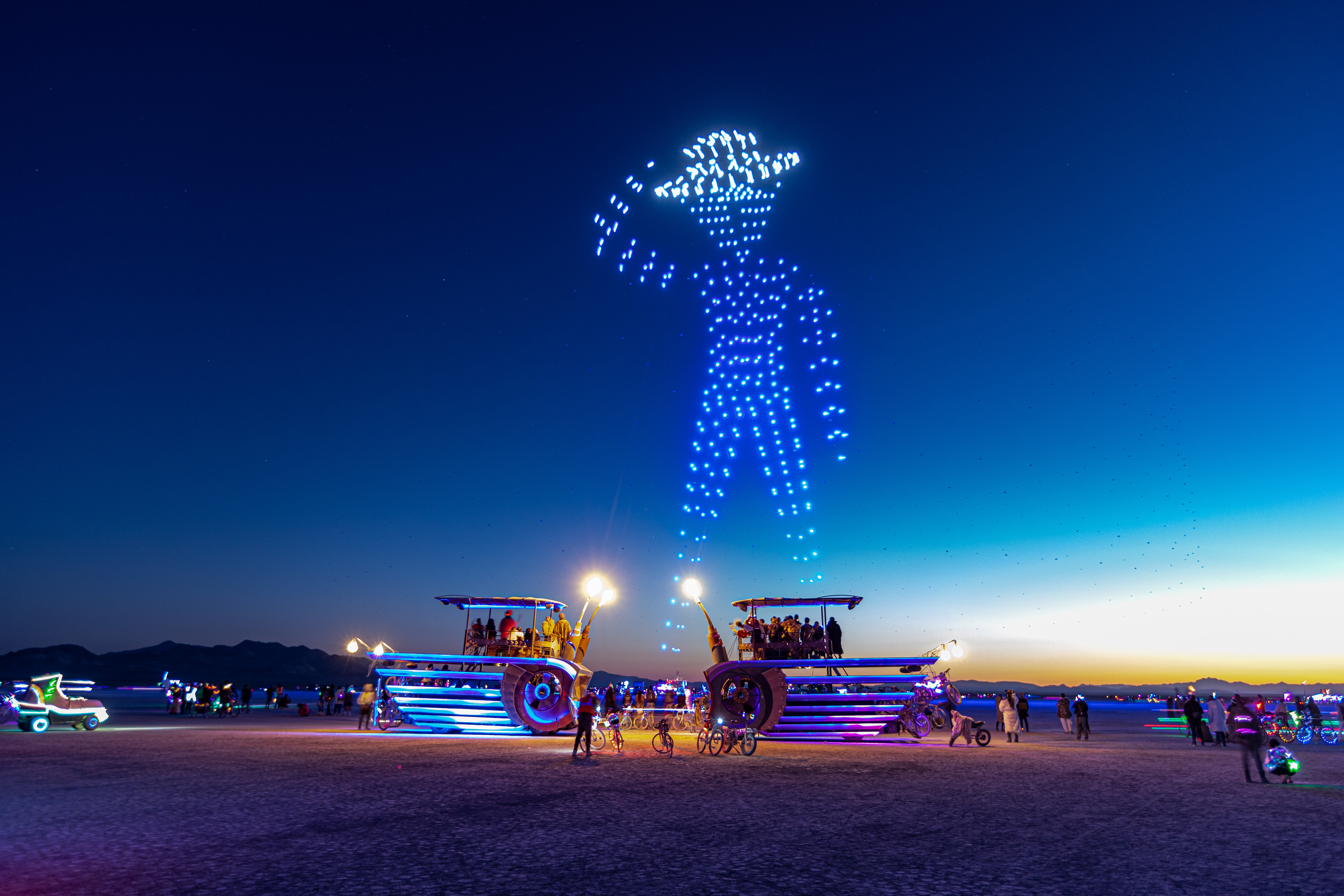 Drone Stories - We lit up the playa at Burning Man 2022